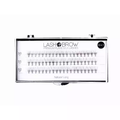 Lash Brow Natural Long Jedwabne rzęsy w kępkach PREMIUM FLARE SILK LASHES kępki