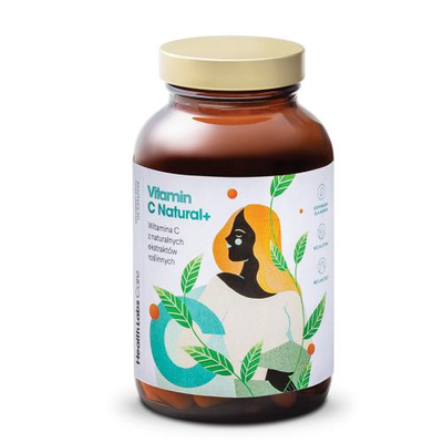 Health Labs Care, Suplement Diety Vitamin C Natural+, Witamina C Z Naturalnych Ekstraktów Roślinnych, 60 Kapsułek