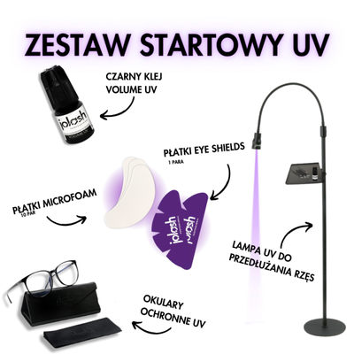 Jolash Zestaw Startowy do Przedłużania Rzęs Metodą UV